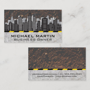 City Skyline   Construction Business Card