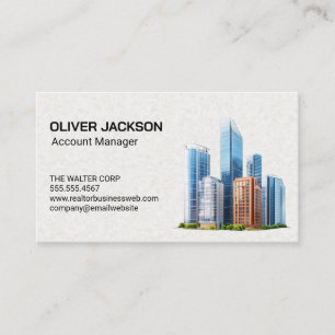 City Skyline Glass Buildings Business Card