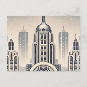 City Skyline Hanukkah Night Sky Card