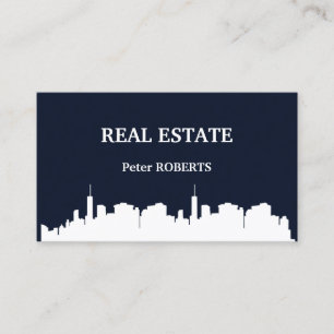 City skyline illustration cover business card