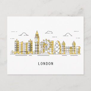 City Skyline   London, England Postcard