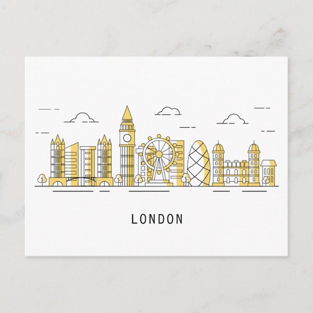 City Skyline | London, England Postcard (Front)