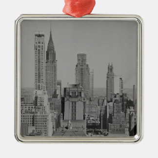 City skyline metal tree decoration