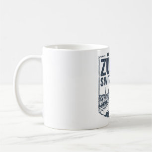 City Skyline Of Zurich Switzerland Illustration Coffee Mug