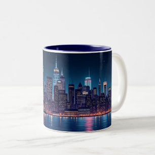 City Skyline Two-Tone Coffee Mug