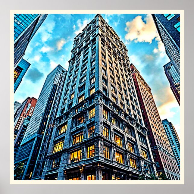 City Skyscraper Art Poster (Front)