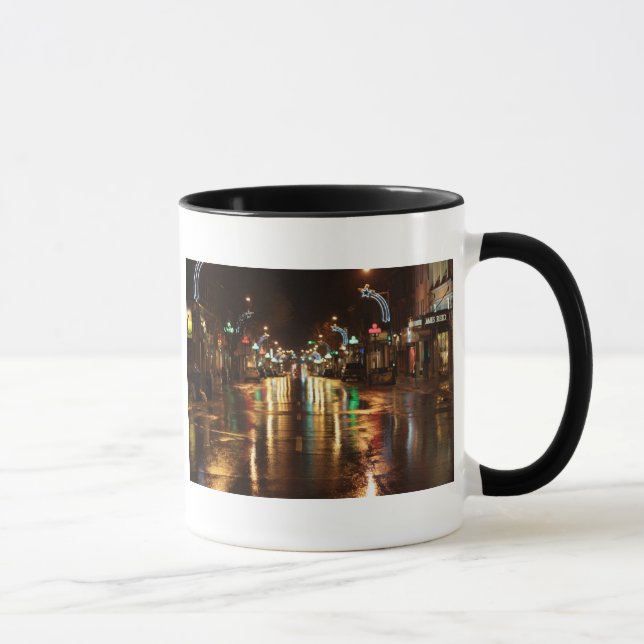City street at  night mug (Right)