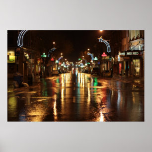City street at night poster