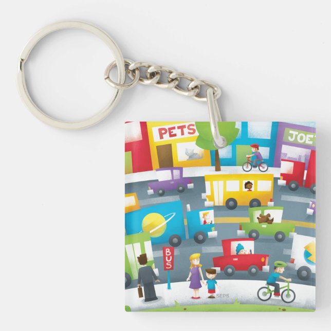 City Street Key Ring (Front)