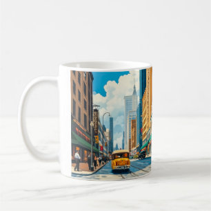 City Streets Magazine Illustration Coffee Mug