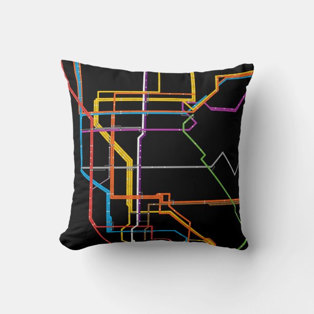 City subway map cushion (Front)