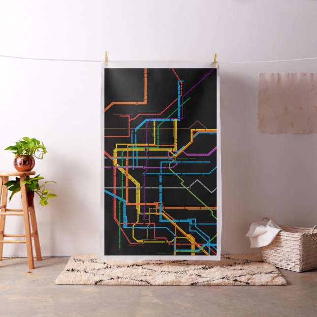 City subway map fabric (In Situ)