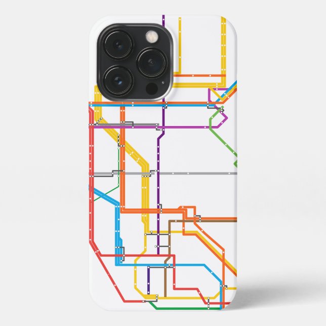 City subway map iPhone case (Back)