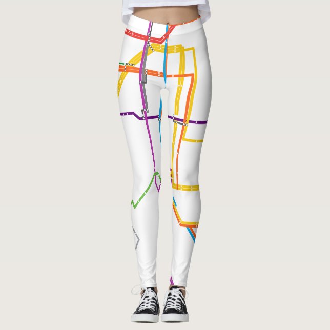 City subway map leggings (Front)