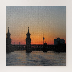 City sunset landscape jigsaw puzzle