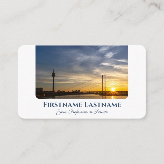 City sunset Taxi driver cabdriver yellow taxi Business Card (Front)