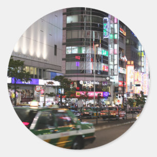 City Tokyo Street View Classic Round Sticker