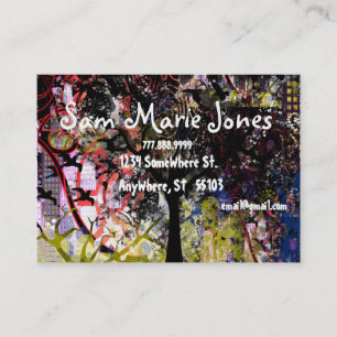 City Tree Grunged - Business Card