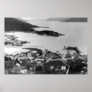 City View of Wrangell, Alaska Photograph Poster