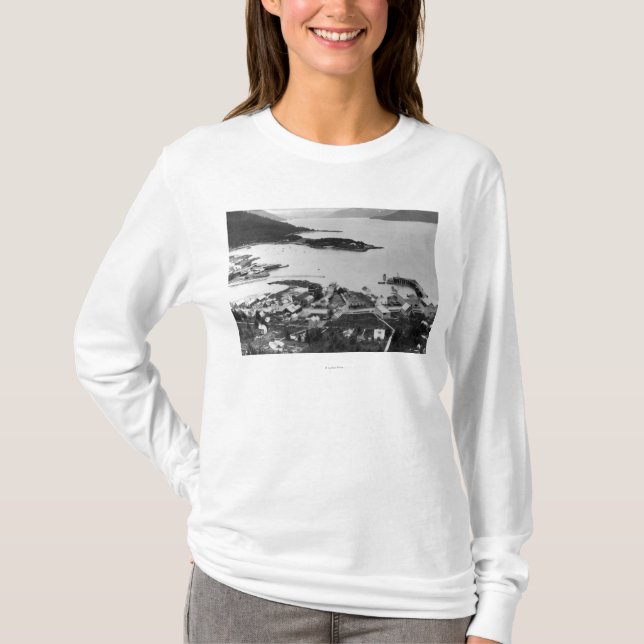 City View of Wrangell, Alaska Photograph T-Shirt (Front)