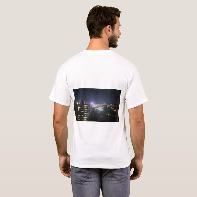 city view with day and night T-Shirt (Back Full)