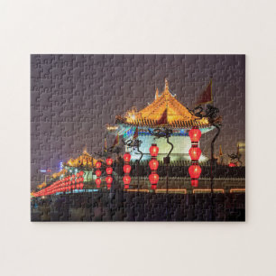 City Wall Building At Night Jigsaw Puzzle