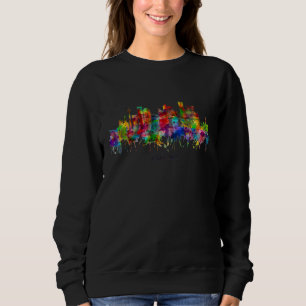City Watercolor Skyline Home State Souvenir Calgar Sweatshirt