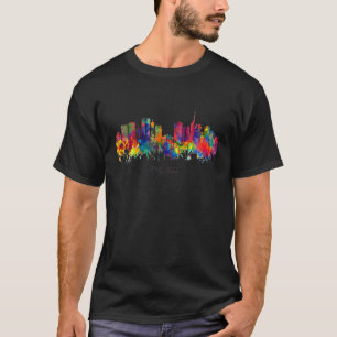 City Watercolor Skyline Home State Souvenir Fukuok T-Shirt