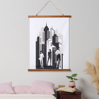 City Women Hanging Tapestry