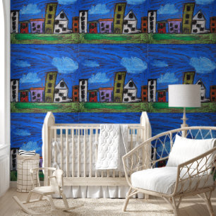Cityscape "Art by Kids" Wallpaper