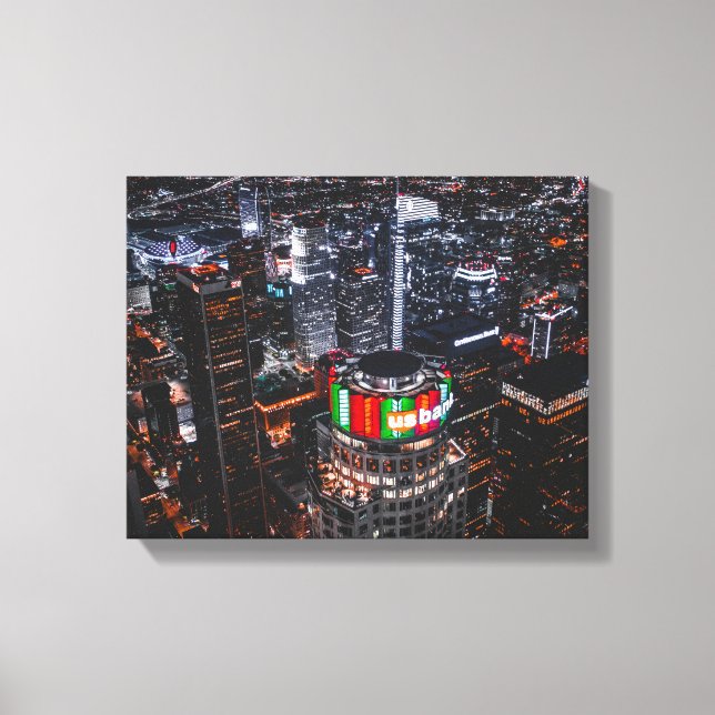 cityscape at night time canvas print (Front)