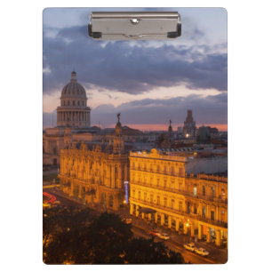 Cityscape at sunset, Havana, Cuba Clipboard