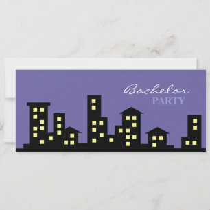 Cityscape Bachelor Party Invitation