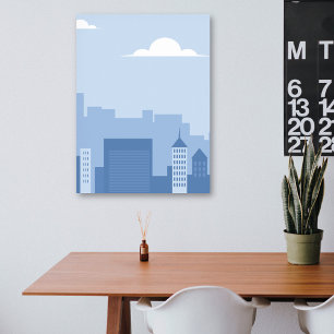 Cityscape Blue Vertical  Poster