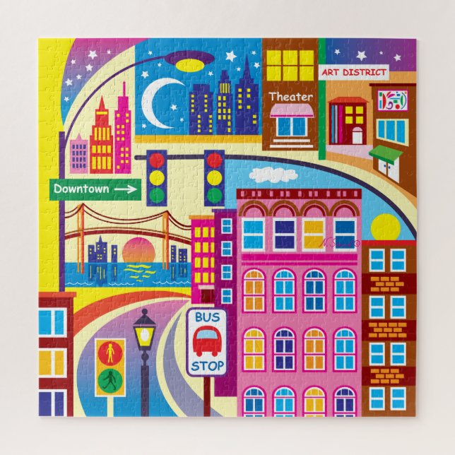 Cityscape Colours Jigsaw Puzzle (Vertical)