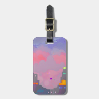 Cityscape Dreaming Abstract Art Luggage Tag