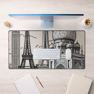 "Cityscape Elegance" Desk Mat