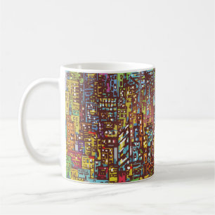 Cityscape hand drawn illustrationart,street,city,s coffee mug