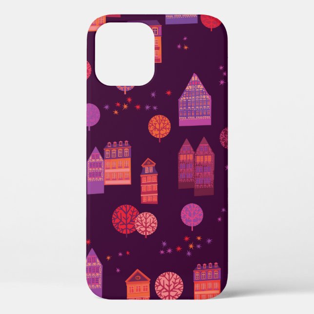 Cityscape hand drawn seamless pattern Case-Mate iPhone case (Back)