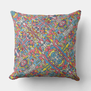Cityscape-Modern Bauhaus Geometric Art Cushion