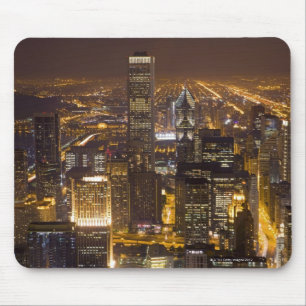 Cityscape of downtown Chicago Mouse Pad