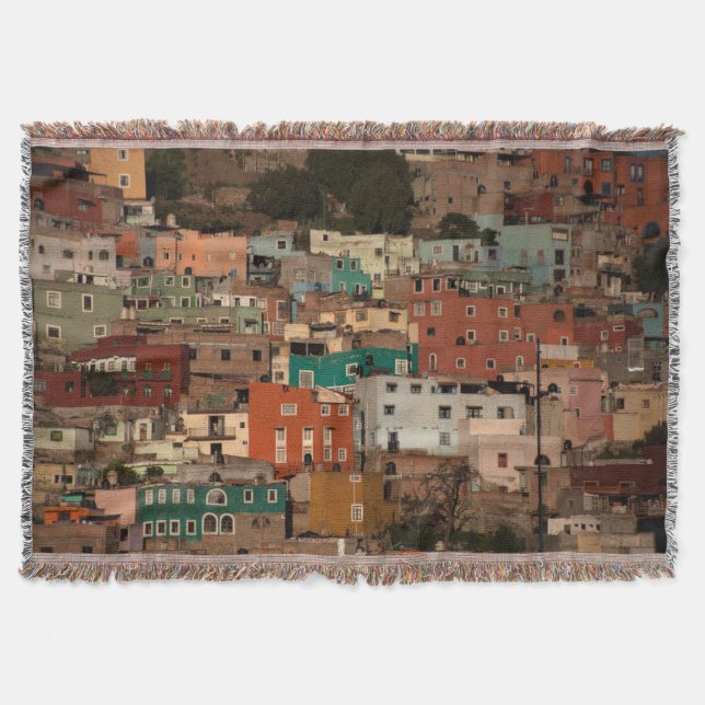 Cityscape Of Guanajuato, Mexico Throw Blanket (Front)