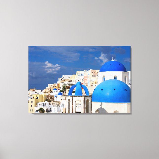 Cityscape of Santorini, Greece Canvas Print (Front)