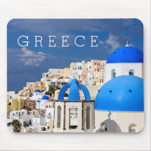 Cityscape of Santorini, Greece Mouse Pad