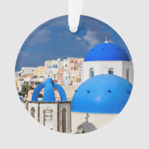 Cityscape of Santorini, Greece Ornament