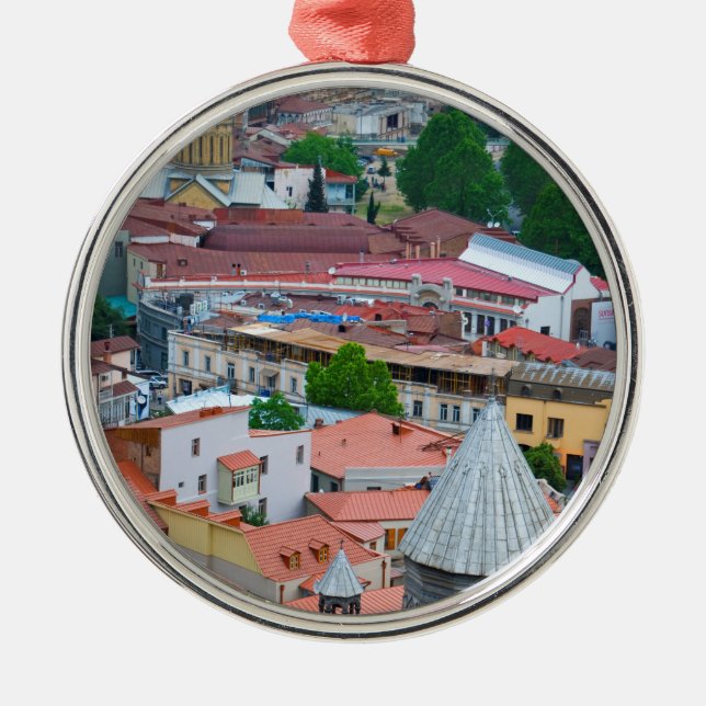 Cityscape of Tbilisi Metal Tree Decoration (Front)