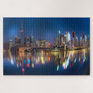 Cityscape Reflections on the Lake Jigsaw Puzzle