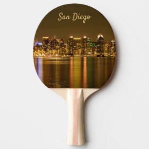 Cityscape Skyline California Souvenir San Diego Ping Pong Paddle