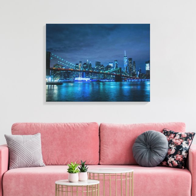 Cityscape Stretched Canvas Print (Insitu(LivingRoom))