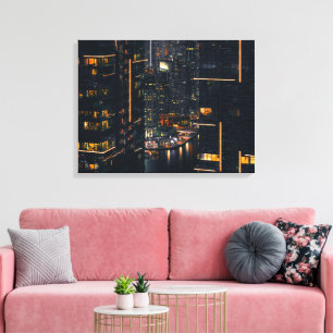 Cityscape Stretched Canvas Print